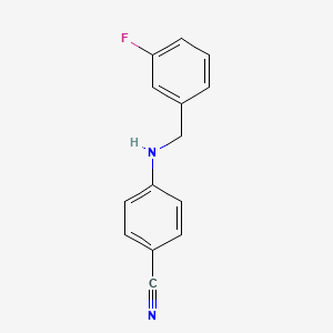 molecular formula C14H11FN2 B8414530 4-(3-Fluorobenzylamino)benzonitrile 