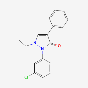 1-(3-Chlorophenyl)-2-ethyl-4-phenyl-3-pyrazolin-5-one