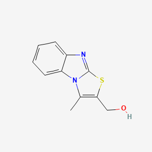 molecular formula C11H10N2OS B8414588 2-Hydroxymethyl-3-methylthiazolo[3,2-a]benzoimidazole 