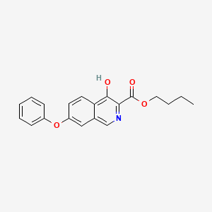 molecular formula C20H19NO4 B8414619 4-Hydroxy-7-phenoxy-isoquinoline-3-carboxylic acid butyl ester 
