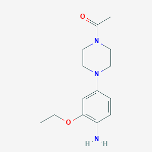molecular formula C14H21N3O2 B8414635 1-(4-(4-Amino-3-ethoxyphenyl)piperazin-1-yl)ethanone 
