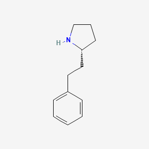 molecular formula C12H17N B8414641 2beta-Phenethylpyrrolidine 