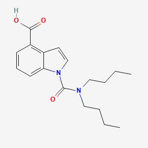 molecular formula C18H24N2O3 B8414679 1-dibutylcarbamoyl-1H-indole-4-carboxylic acid 