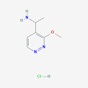 molecular formula C7H12ClN3O B8414701 1-(3-Methoxypyridazin-4-yl)ethanamine hydrochloride 