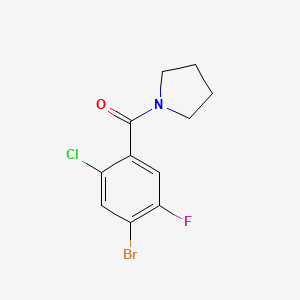 molecular formula C11H10BrClFNO B8414751 1-(4-Bromo-2-chloro-5-fluorobenzoyl)pyrrolidine 