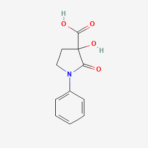 3-Hydroxy-2-oxo-1-phenylpyrrolidine-3-carboxylic acid