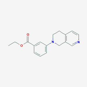 molecular formula C17H18N2O2 B8414781 Ethyl 3-(3,4-dihydro-2,7-naphthyridin-2(1H)-yl)benzoate 