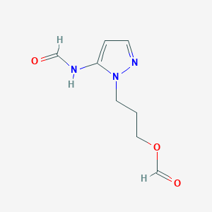 molecular formula C8H11N3O3 B8414785 5-Formamido-1-(3-formyloxypropyl)pyrazole CAS No. 131654-78-9