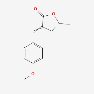 molecular formula C13H14O3 B8414801 p-Methoxybenzylidene-4-methyl-gamma-butyrolactone 
