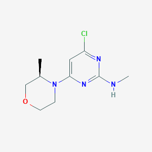 molecular formula C10H15ClN4O B8414846 4-Chloro-N-methyl-6-[(3R)-3-methyl-4-morpholinyl]-2-pyrimidinamine 