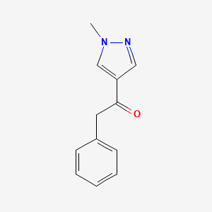 molecular formula C12H12N2O B8414849 1-(1-methyl-1H-pyrazol-4-yl)-2-phenylethanone 