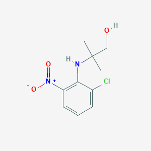 molecular formula C10H13ClN2O3 B8414860 2-[N-(6-Chloro-2-nitrophenyl)]amino-2-methyl-1-propanol 