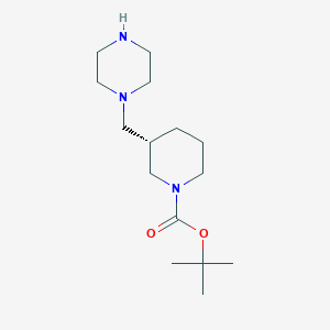 molecular formula C15H29N3O2 B8414893 tert-butyl (3S)-3-(piperazin-1-ylmethyl)piperidine-1-carboxylate 