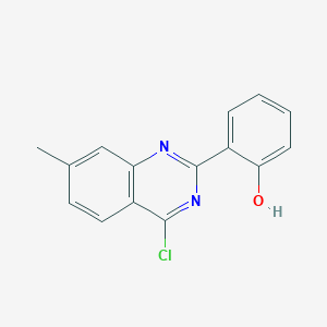 molecular formula C15H11ClN2O B8414894 2-(4-Chloro-7-methylquinazolin-2-yl)-phenol 