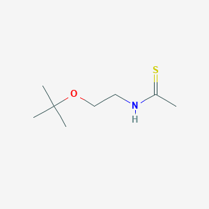 molecular formula C8H17NOS B8414927 n-(2-Tert-butoxyethyl)thioacetamide 