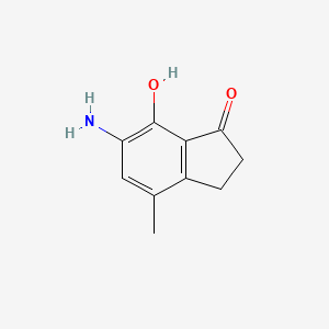 molecular formula C10H11NO2 B8414936 6-Amino-4-methyl-7-hydroxy-1-indanone 