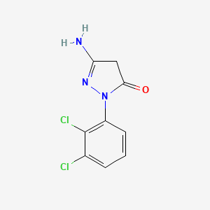 molecular formula C9H7Cl2N3O B8414952 1-(2,3-Dichlorophenyl)-3-amino-2-pyrazoline-5-one 