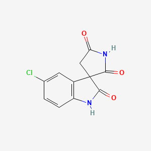 molecular formula C11H7ClN2O3 B8414999 5-Chloro-1H-spiro[indole-3,3'-pyrrolidine]-2,2',5'-trione 