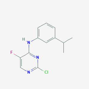 molecular formula C13H13ClFN3 B8415020 2-chloro-5-fluoro-N4-(3-isopropylphenyl)-4-pyrimidineamine 