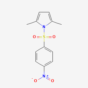 molecular formula C12H12N2O4S B8415042 4-[(2,5-dimethyl-1H-pyrrol-1-yl)sulfonyl]nitrobenzene 