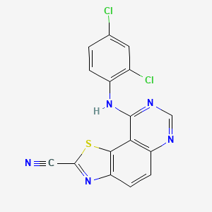 9-((2,4-Dichlorophenyl)amino)thiazolo[5,4-f]quinazoline-2-carbonitrile