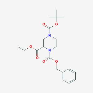 Ethyl 1-benzyloxycarbonyl-4-(tert-butoxycarbonyl)-2-piperazinecarboxylate