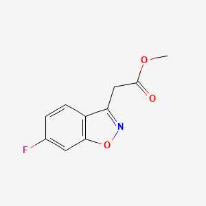 molecular formula C10H8FNO3 B8415104 Methyl 6-fluoro-1,2-benzisoxazole-3-acetate 