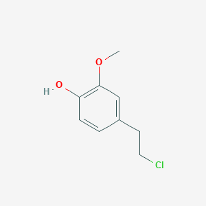 molecular formula C9H11ClO2 B8415118 4-Hydroxy-3-methoxyphenethyl chloride 
