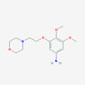 molecular formula C14H22N2O4 B8415125 3,4-Dimethoxy-5-(2-morpholin-4-yl-ethoxy)-phenylamine 