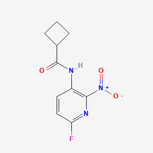 molecular formula C10H10FN3O3 B8415138 N-(6-fluoro-2-nitropyridin-3-yl)cyclobutanecarboxamide 