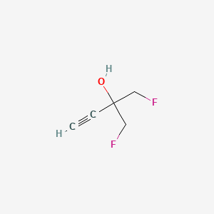 molecular formula C5H6F2O B8415144 1-Fluoro-2-fluoromethyl-3-butyn-2-ol 