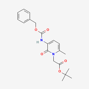 molecular formula C20H24N2O5 B8415145 3-Benzyloxycarbonylamino 6-methyl-1-(tert-butoxycarbonylmethyl)-2-pyridinone 