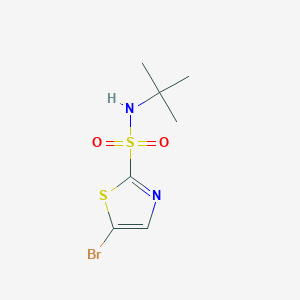 molecular formula C7H11BrN2O2S2 B8415189 5-bromo-N-tert-butylthiazole-2-sulfonamide 