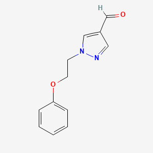molecular formula C12H12N2O2 B8415198 1-(2-phenoxyethyl)-1H-pyrazole-4-carbaldehyde 