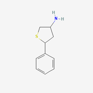 molecular formula C10H13NS B8415202 4-Amino-2-phenyltetrahydrothiophene 