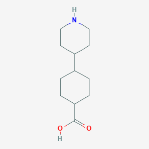 molecular formula C12H21NO2 B8415218 4-Piperidin-4-yl-cyclohexanecarboxylic acid 