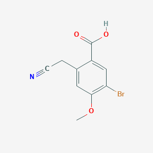 molecular formula C10H8BrNO3 B8415253 5-Bromo-2-cyanomethyl-4-methoxy-benzoic acid CAS No. 942935-76-4