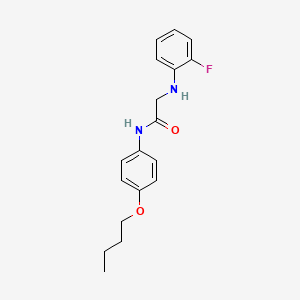 molecular formula C18H21FN2O2 B8415493 4-((2-((2-Fluorophenyl)amino)acetyl)amino)-1-butoxybenzene 