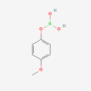 molecular formula C7H9BO4 B8415539 4-Methoxyphenyl boric acid 