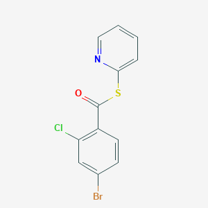 molecular formula C12H7BrClNOS B8415626 4-Bromo-2-chloro-thiobenzoic acid S-pyridin-2-yl Ester CAS No. 625446-26-6