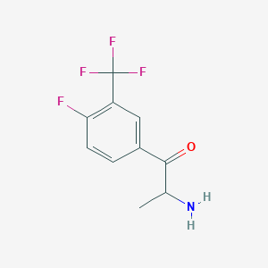 2-Amino-1-[4-fluoro-3-(trifluoromethyl)phenyl]propan-1-one