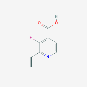 molecular formula C8H6FNO2 B8415646 3-Fluoro-2-vinylisonicotinic acid 