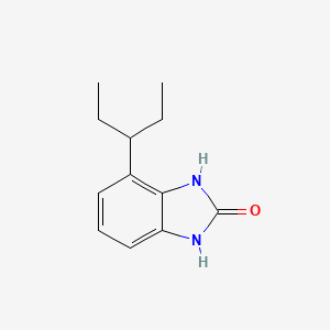 molecular formula C12H16N2O B8415651 4-(1-Ethylpropyl)-1,3-dihydro-2H-benzimidazol-2-one 