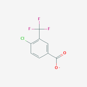 molecular formula C8H3ClF3O2- B8415659 4-Chloro-3-(trifluoromethyl)benzoate 