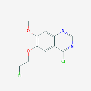 molecular formula C11H10Cl2N2O2 B8415706 4-Chloro-6-(2-chloroethoxy)-7-methoxyquinazoline 