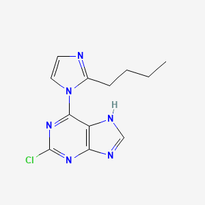 molecular formula C12H13ClN6 B8415717 6-(2-Butylimidazol-1-yl)-2-chloropurine 