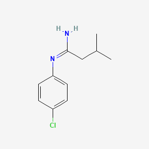 molecular formula C11H15ClN2 B8415753 N-(4-chlorophenyl)-3-methylbutanimidamide 