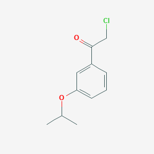 molecular formula C11H13ClO2 B8415801 3-Isopropoxy-phenacyl chloride 