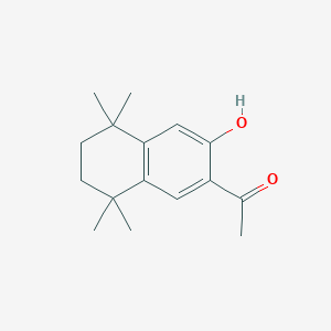 molecular formula C16H22O2 B8415814 5,6,7,8-Tetrahydro-3-hydroxy-5,5,8,8-tetramethyl-2-naphthyl methyl ketone 