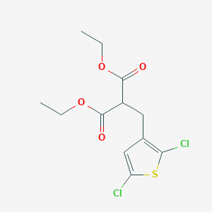 molecular formula C12H14Cl2O4S B8415821 Diethyl 2-[(2,5-dichloro-3-thienyl)methyl]malonate 
